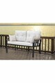 Set mobilier de gradina, Hanah Home, Nergiz 2+1+1, Metal, Crem/Negru