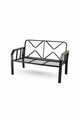 Set mobilier de gradina, Hanah Home, Nergiz 2+1+1, Metal, Crem/Negru