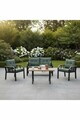 Set mobilier de gradina, Hanah Home, Nergiz 2+1+1, Metal, Verde/Negru