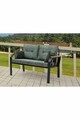 Set mobilier de gradina, Hanah Home, Nergiz 2+1+1, Metal, Verde/Negru