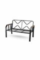 Set mobilier de gradina, Hanah Home, Nergiz 2+1+1, Metal, Verde/Negru