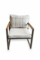 Set mobilier de gradina, Hanah Home, Fatsa 2+1+1, Metal, Bej