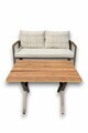 Set mobilier de gradina, Hanah Home, Fatsa 2+1+1, Metal, Bej