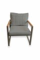Set mobilier de gradina, Hanah Home, Fatsa 2+1+1, Metal, Gri
