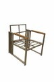 Set mobilier de gradina, Hanah Home, Fatsa 2+1+1, Metal, Gri