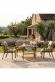 Set mobilier de gradina, Hanah Home, Manolya, ALUMINIU, Bej