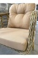 Set mobilier de gradina, Hanah Home, Manolya, ALUMINIU, Bej