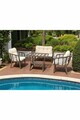 Set mobilier de gradina, Hanah Home, Manolya, ALUMINIU, Maro / Crem