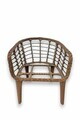 Set mobilier de gradina, Hanah Home, Manolya, ALUMINIU, Maro / Crem