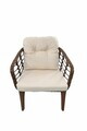 Set mobilier de gradina, Hanah Home, Manolya, ALUMINIU, Maro / Crem