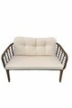 Set mobilier de gradina, Hanah Home, Manolya, ALUMINIU, Maro / Crem