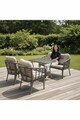 Set mobilier de gradina, Hanah Home, Manolya, ALUMINIU, Gri