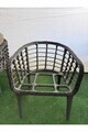 Set mobilier de gradina, Hanah Home, Manolya, ALUMINIU, Gri