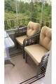 Set mobilier de gradina, Hanah Home, Manolya, ALUMINIU, Bej / Gri