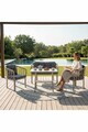 Set mobilier de gradina, Hanah Home, Manolya, ALUMINIU, Gri inchis
