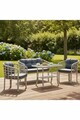 Set mobilier de gradina, Hanah Home, Manolya, ALUMINIU, Gri inchis