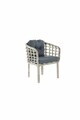 Set mobilier de gradina, Hanah Home, Manolya, ALUMINIU, Gri inchis