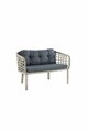 Set mobilier de gradina, Hanah Home, Manolya, ALUMINIU, Gri inchis