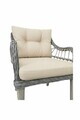 Set mobilier de gradina, Hanah Home, Fiori, ALUMINIU, Crem