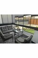 Set mobilier de gradina, Hanah Home, Fiori, ALUMINIU, Gri