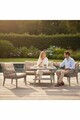 Set mobilier de gradina, Hanah Home, Fiori, ALUMINIU, Bej