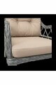 Set mobilier de gradina, Hanah Home, Fiori, ALUMINIU, Bej