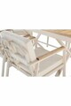 Set masa si scaune de gradina (7 Pieces), Hanah Home, Monte, ALUMINIU, Crem