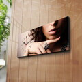 Ceas de perete, 3070CS-33, PÂNZĂ DIN PIELE ÎNTOARSĂ, 30 x 70 cm, Multicolor