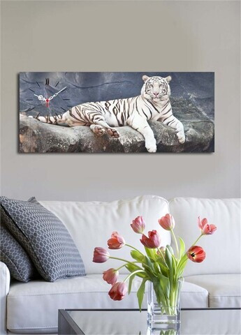 Ceas de perete, 3070CS-38, PÂNZĂ DIN PIELE ÎNTOARSĂ, 30 x 70 cm, Multicolor