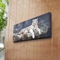 Ceas de perete, 3070CS-38, PÂNZĂ DIN PIELE ÎNTOARSĂ, 30 x 70 cm, Multicolor