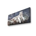 Ceas de perete, 3070CS-38, PÂNZĂ DIN PIELE ÎNTOARSĂ, 30 x 70 cm, Multicolor