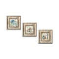 Tablou decorativ, Huhu319, MDF, 30 x 30 cm (3 bucăți), Multicolor
