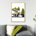 Pictură decorativă, Y003-S01, Lemn, Lemn (Grosime: 3 cm, Multicolor
