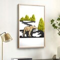 Pictură decorativă, Y003-S01, Lemn, Lemn (Grosime: 3 cm, Multicolor
