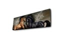 Tablou decorativ cu lumina LED, 3090İACT-45, PÂNZĂ DIN PIELE ÎNTOARSĂ, 30 x 90 cm, Multicolor