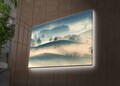 Tablou decorativ cu lumina LED, 4570DHDACT-124, PÂNZĂ DIN PIELE ÎNTOARSĂ, Dimensiune: 45 x 70 cm, Multicolor