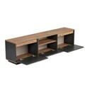 Comoda TV, Hanah Home, Sentinel, 160x42x30 cm, PAL, Antracit / Pin Atlantic