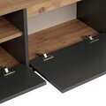 Comoda TV, Hanah Home, Sentinel, 160x42x30 cm, PAL, Antracit / Pin Atlantic