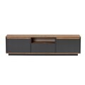 Comoda TV, Hanah Home, Sentinel, 160x42x30 cm, PAL, Antracit / Pin Atlantic