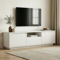 Comoda TV, Hanah Home, Sentinel, 160x42x30 cm, PAL, Alb natural