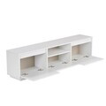 Comoda TV, Hanah Home, Sentinel, 160x42x30 cm, PAL, Alb natural