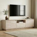 Comoda TV, Hanah Home, Sentinel, 160x42x30 cm, PAL, Travertin