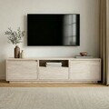Comoda TV, Hanah Home, Sentinel, 160x42x30 cm, PAL, Travertin