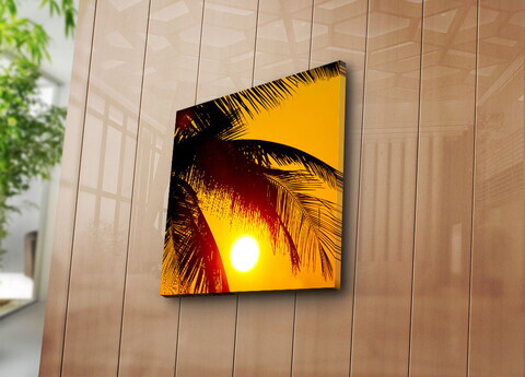 Tablou decorativ, 4545K-27, PÂNZĂ DIN PIELE ÎNTOARSĂ, Dimensiune: 45 x 45 cm, Multicolor