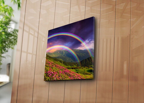 Tablou decorativ, 4545K-33, PÂNZĂ DIN PIELE ÎNTOARSĂ, Dimensiune: 45 x 45 cm, Multicolor