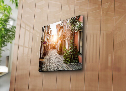 Tablou decorativ, 4545K-54, PÂNZĂ DIN PIELE ÎNTOARSĂ, Dimensiune: 45 x 45 cm, Multicolor