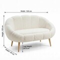 Canapea 2 locuri, Atelier del Sofa, 251BLS1114, PAL, Alb