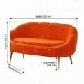 Canapea 2 locuri, Atelier del Sofa, 251BLS1115, PAL, Portocaliu