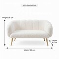 Canapea 2 locuri, Atelier del Sofa, 251BLS1153, PAL, Alb
