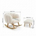 Set fotoliu cu aripioare și puf (2 Pieces), Atelier del Sofa, 251BLS1156, PAL, Alb
